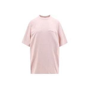 Balenciaga Politieke Campagne Katoenen T-Shirt , Pink , Dames , Maat: XS