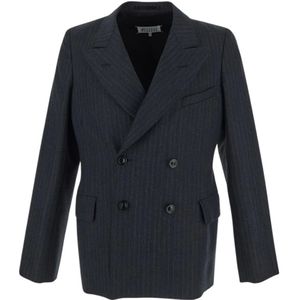 Maison Margiela, Heren, Jassen, Blauw, Maat: L Wol,