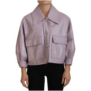 Dolce & Gabbana, Dames, Jassen, Paars, Maat: XS Katoen,