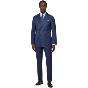 Boggi Milano, Heren, Pakken, Blauw, Maat: XL Wol,