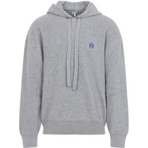 Loewe, Heren, Sweatshirts & Hoodies, Grijs, Maat: S Wol,