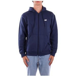 New Balance - Mt 41511Bk - Hoodie - Blauw - Heren