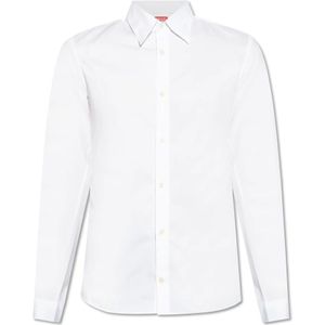 Diesel, Heren, Overhemden, Wit, Maat: XS Katoen,