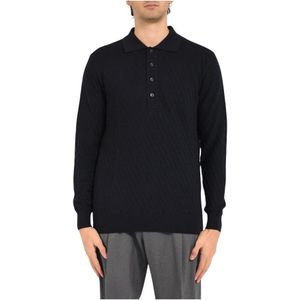 Paolo Pecora, Heren, Truien, Blauw, Maat: M Wol,