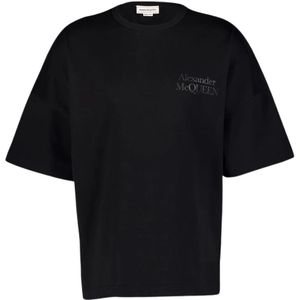 Alexander McQueen, Heren, Tops, Zwart, Maat: M Katoen,