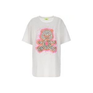 Twinset Limited Edition T-shirt Actitude Ss24 , White , Dames , Maat: S