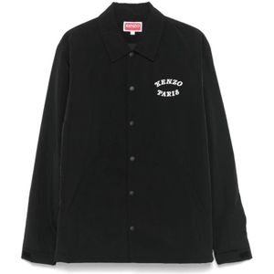 Kenzo, Heren, Jassen, Zwart, Maat: S
