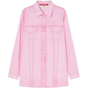 Marina Rinaldi, Dames, Blouses & Shirts, Roze, Maat: 5XL Satijn,