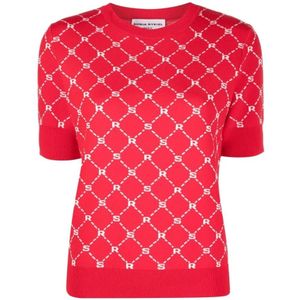 Sonia Rykiel, Dames, Truien, Rood, Maat: L Katoen,
