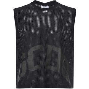 Gcds, Heren, Tops, Zwart, Maat: XL Poliester,