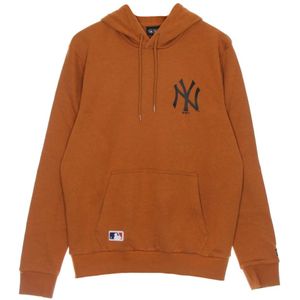 New Era - Yankees Logo Hoodie - Bruin - Heren - Katoen