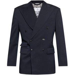 Vivienne Westwood, Heren, Jassen, Blauw, Maat: M Wol,