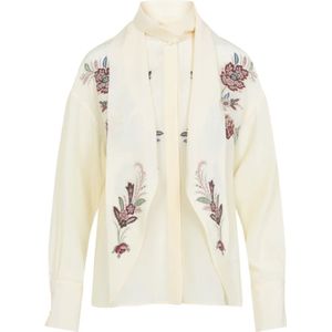Etro, Dames, Blouses & Shirts, Wit, Maat: XS Zijde,
