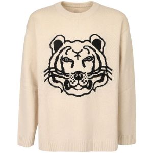 Kenzo, Heren, Truien, Beige, Maat: XL Wol,