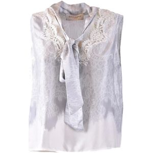 Ermanno Scervino, Dames, Tops, Grijs, Maat: XS Viscose,