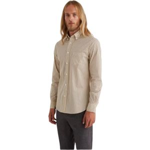 Traiano Milano, Heren, Overhemden, Beige, Maat: XL Katoen,