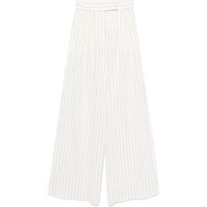 Max Mara, Dames, Broeken, Wit, Maat: S