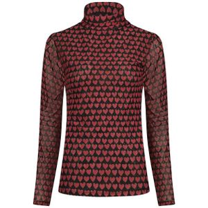 Fabienne Chapot - Jane Top - Rood - Luxueuze Mix - Turtleneck - Lange Mouwen