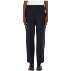 Weekend, Dames, Broeken, Blauw, Maat: M Katoen,