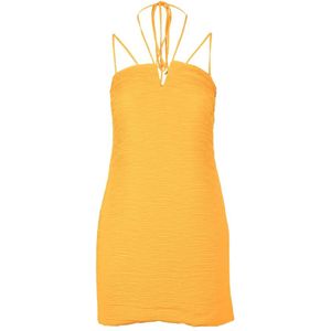 Patrizia Pepe, Dames, Jurken, Oranje, Maat: XS Poliester,