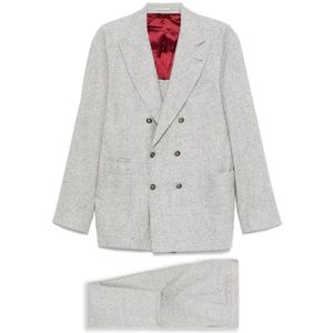 Brunello Cucinelli, Heren, Pakken, Grijs, Maat: M