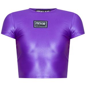 Versace Jeans Couture, Dames, Blouses & Shirts, Paars, Maat: S