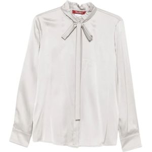 Max Mara Studio, Dames, Blouses & Shirts, Grijs, Maat: M