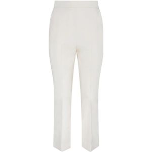 Max Mara, Dames, Broeken, Wit, Maat: 2XS Katoen,