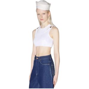 Jean Paul Gaultier, Dames, Tops, Wit, Maat: S Katoen,