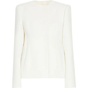 Sportmax, Dames, Jassen, Wit, Maat: XS Polyamide,