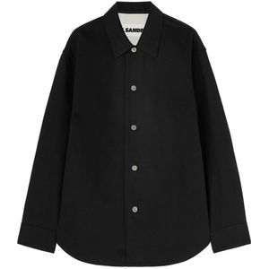 Jil Sander, Heren, Jassen, Zwart, Maat: M Denim,