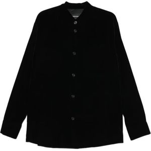 Emporio Armani, Heren, Overhemden, Zwart, Maat: M