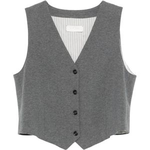 Circolo 1901, Dames, Jassen, Grijs, Maat: XS Kasjmier,