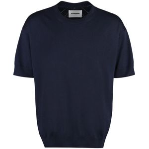 Jil Sander, Heren, Truien, Blauw, Maat: L Wol,