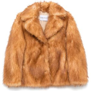 Stand Studio, Dames, Jassen, Beige, Maat: S Poliester,