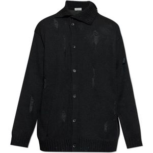 Yohji Yamamoto, Heren, Truien, Zwart, Maat: L Wol,