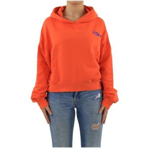 Follovers, Dames, Sweatshirts & Hoodies, Oranje, Maat: S