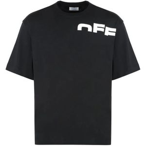 Off White, Heren, Tops, Zwart, Maat: XS Katoen,