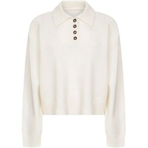 Loulou Studio, Dames, Truien, Wit, Maat: M Kasjmier,