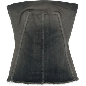 Rick Owens, Dames, Tops, Grijs, Maat: XS Katoen,