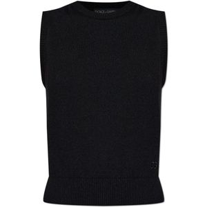 Dolce & Gabbana, Dames, Truien, Zwart, Maat: 2XS Kasjmier,