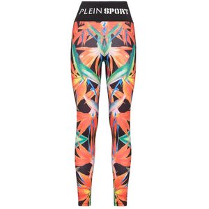 Plein Sport, Dames, Broeken, Veelkleurig, Maat: XS Poliester,