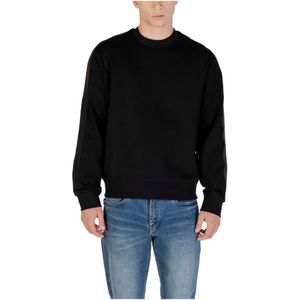 Armani Exchange, Heren, Sweatshirts & Hoodies, Zwart, Maat: XL Katoen,
