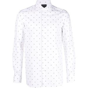 Emporio Armani, Heren, Overhemden, Wit, Maat: L