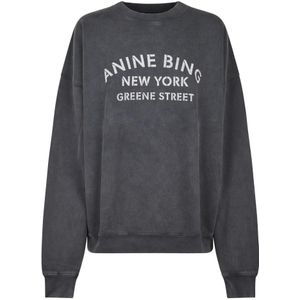 Anine Bing, Dames, Sweatshirts & Hoodies, Zwart, Maat: XS Katoen,