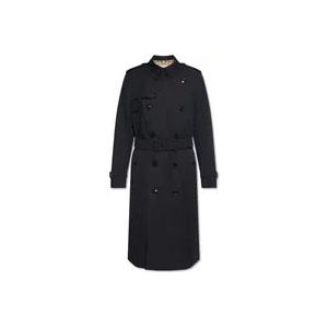 Burberry Kensington Lange Trenchcoat , Black , Heren , Maat: 3XL