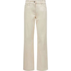 Moncler, Dames, Broeken, Beige, Maat: S Katoen,