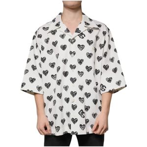 Dolce & Gabbana, Heren, Overhemden, Wit, Maat: 3XL Katoen,