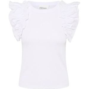 Karen by Simonsen, Dames, Tops, Wit, Maat: 2XL Katoen,