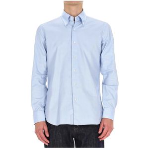 Barba, Heren, Overhemden, Blauw, Maat: L Katoen,